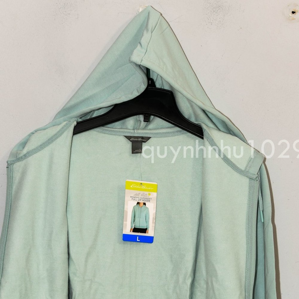 NWT Eddie Bauer Women's Supersoft Full Zip Hoodie Jacket - Picture 6 of 8